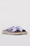 Genuine Leather Lilac Women's Short Heeled Slippers 160Zahr0250 - 4