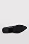 Genuine Leather Black Crocodile Patent Leather Women's Thick Heeled Boots 064Sza805 - 5