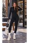 Black Fleece Fitted Jumpsuit - 2