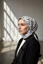 Women's Luxury Medina Silk Shawl Grey-beige - 5