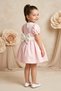 Baby Girl Dress Girls' Dress Birthday Party Wedding Dress Lace Short Sleeve Lined Dress - 6