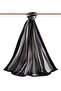 Crepe Watercolor Striped Patterned Black Color 75X195 Non-Fade Shawl - 8
