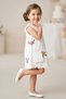 Baby Girl Birthday Party Wedding Dress Short Sleeve Sleeveless Embroidered Bag Included Lined - 2