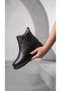 Women's Genuine Leather and Fur Lined Zippered Thick Sole Winter Casual Boots & Booties - 3