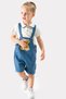 Boy's Summer Muslin Fabric Printed Muslin Bottom Top Children's Slopet - 3