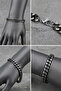 Premium Black White Double Color Top Shaved Men's Steel Bracelet Scb46 - 7