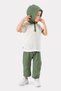 Baby Boy Hat Summer Muslin Fabric Muslin Top and Bottom Baby Set - 3