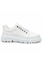 Ba0245 White Men's Shoes - Full White Sole and Upper, Practical Smart Rubber Laces, Height-Increasing High-Soled Casual Sneaker - 3