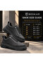 BA0245 Black Smart Elastic Lace High Black Sole Casual Men's Shoes - 8