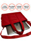 Idily Red Tote Bag Shoulder Bag Laptop Book Briefcase Portable Tb005