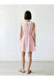 Nevavm Oval Neck Striped Mini Dress with a Difference - 4
