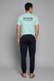 Two Threaded Tracksuit Set Printed Beige T-Shirt Black Jogger Pants Men's Home Wear Set - 3