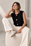 Women's Button Detailed Vest - 4