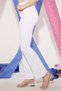 Women's White High Waist Spanish Flare Pants - 3