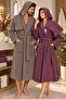 Zigora 8 Piece Family Bathrobe Set Dusty Rose - Brown