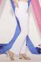 Women's White High Waist Spanish Flare Pants - 6