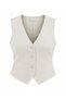 Beige Linen Vest - Mixed Design