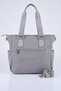 Vx-023 Large Size Multi-Pocket Women's Shoulder Bag Light Gray - 7