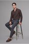 Regular Fit Polo Collar Modal Long Sleeve Shirt H5254Ax26Au - 5