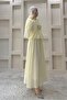 Women's Gathered Skirt Set - Yellow - 4