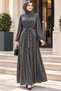 Silvery Evening Dress-Anthracite