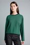 100% Cotton Oversized Crew Neck Striped Combed Cotton Long Sleeve T-Shirt I7904Ax26Au - 3