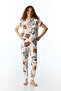 Lila Tom&Jerry Cat Patterned Pants Short Sleeve Pajama Set - 2