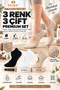 Original Women's 3 Pairs Non-Slip Sole Pilates Yoga Sports Ballet Dance Yoga Pilates Ultra Safe Non-Slip Sole Cotton Reformer Socks Set - Standard Size 36-42 |   Black and White Skin