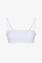 White Ava Strapless Textured Bikini Top - 4