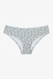 Black Crispy Leaf Patterned 5-Piece Hipster Panties - 3