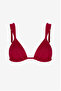 Burgundy Evelyn Triangle Glitter Bikini Top - 4
