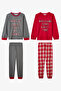 Boys' Guests Plaid Cotton Long Sleeve 2-Piece Pajama Set - 5