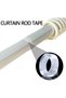 Curtain Rod Tape,Clear Drapery Ring Smooth Tape,Quiet Shower Curtain Ring Tape,2 Rolls,1.5 cm x 6 meters - 3