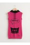Girl's Cat Model Hooded Knitwear Dress - 6