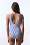 Biana Navy Zigzag Patterned Removable Swimsuit - 2