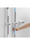 2 Hooks Mop and Broom Holder Wall Mount,Stainless Steel Heavy Duty Broom Organizer,Self Adhesive Non-slip Storage Rack for Kitchen and Garden - 8