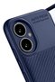 Honor 400 Compatible Case Auto Focus Carbon Cover - Dark Blue - 3