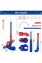 Imagifun 4-in-1 T-Ball and Golf Set for Kids,Toddler Baseball Tee with Pitching Machine and Retractable Bat,Blue - 2