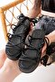 Zri̇n-1021 Premium Black Padded Women's Sandals - 5