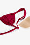 Burgundy Evelyn Triangle Glitter Bikini Top - 6