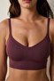 Burgundy Pointel Stitch-Free Detachable Bralette with Underwire - 4