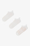 3 Pairs of Seamless Toe-Toeless Sports Microfiber Leopard Patterned Squeegee Booties Socks