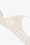 Ecru Comfy Cozy Printed Pointel Cotton Wire Free Bra - 2
