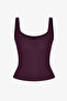 Burgundy Heart Neck Soft Textured Undershirt - 4