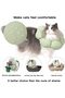 Cat Cone Recovery Collar,Waterproof Anti-Bite Elizabethan Collar for Wound Healing,Green Flower - 2