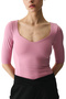 Rose Pink Heart Gathering Bodysuit - 3
