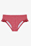 Girl's Gigham Checked Ruffled Bandeau Bikini Set - 3