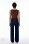 Brown Drape Lace Top - 5