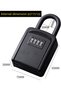 Key Lock Box,Waterproof Combination Lockbox,Metal 4-Digit Storage Box for Home,Office,Garage,and Apartment Spare Keys,Black - 7