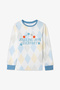 Off-White Boy's Juggling Baklava Patterned Pajama Set - 2